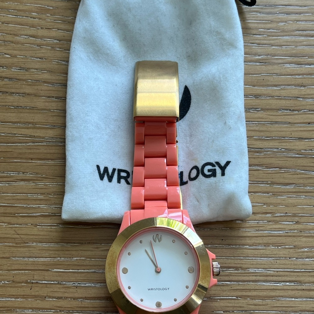 Coral and Gold Women's Watch